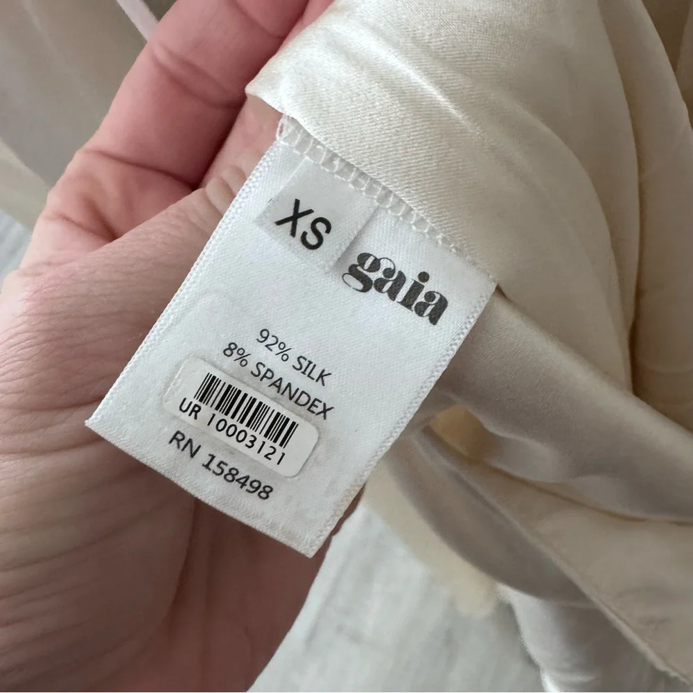 cult gaia XS Ivory Long Sleeve Cutout Maxi Jasmin Dress - Picture 8 of 12